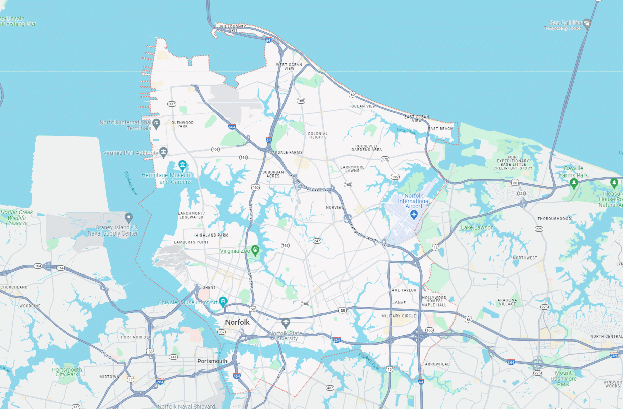 Norfolk VA Map